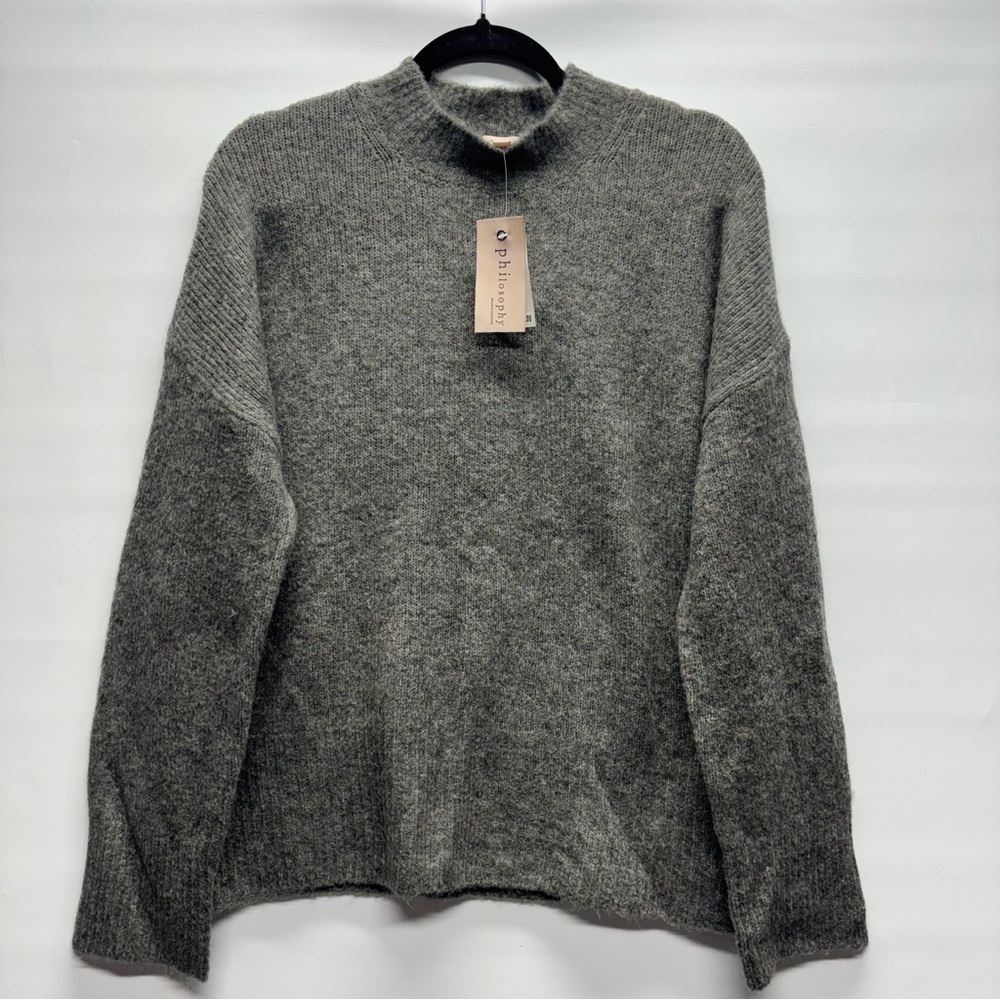 ✨Philosophy  Crewneck Sweater Grey Size M - Picture 3 of 11